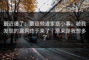 最近爆了：蘑菇频道家庭小事，被我发现的漏洞终于来了｜原来是我想多了